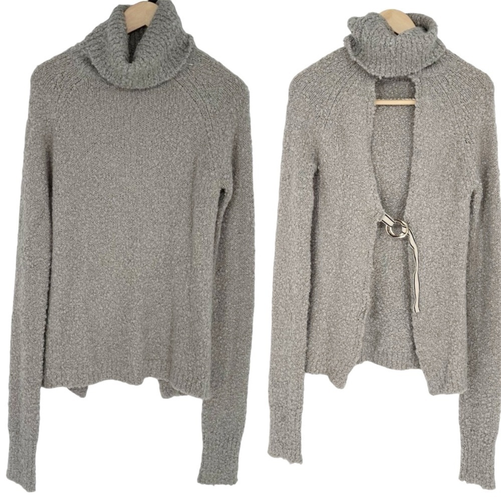 Anna Quan Turtleneck‎ Open Back Wool Sweater